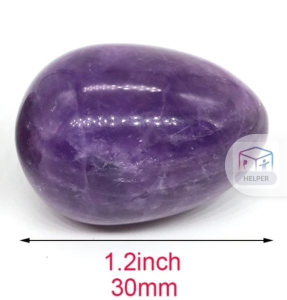 Яйцо из натурального камня Аметист, 30*20 мм, 21 грамм 2184042408 фото