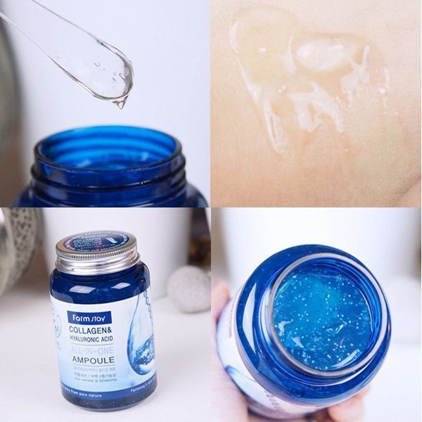 Ампульна сироватка з колагеном та гіалуроновою к-ою Farmstay Collagen and Hyaluronic Acid All In One, 250мл 1627158591 фото