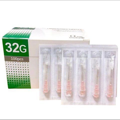 Набір голок для мезо 32G x 4 мм (100 штук) 2261460040 фото