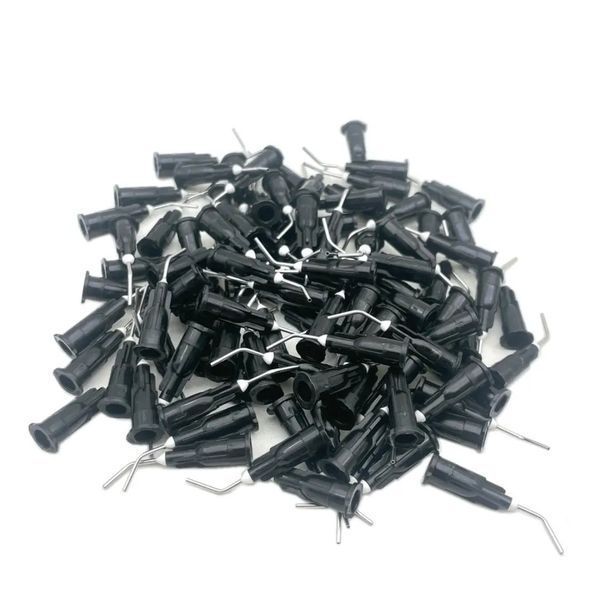 Канюля металлическая черная изогнутая 18G (100шт) 2140677810 фото